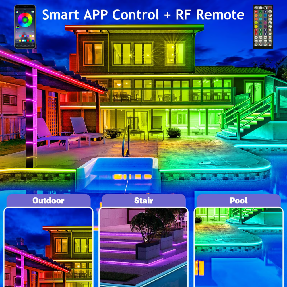 EverGlow – Smarte Regenbogen-LED-Außenbeleuchtung