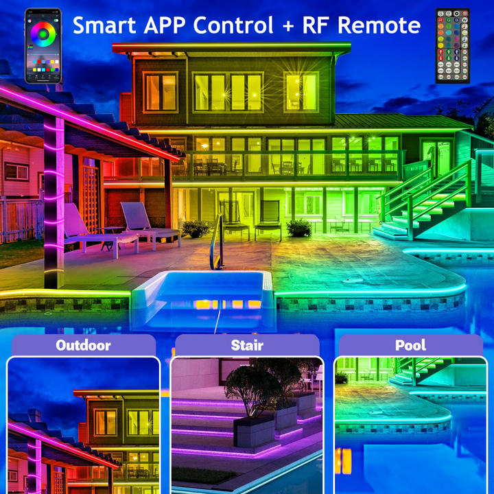 EverGlow – Smarte Regenbogen-LED-Außenbeleuchtung