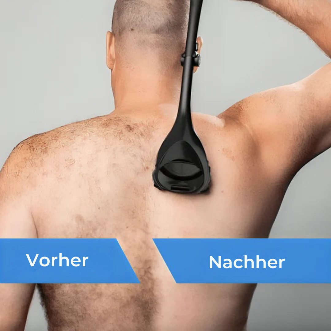Rückenrasierer mit langem Griff | Körperrasierer mit abnehmbaren Doppelklingen | Für Rücken &amp; schwer erreichbare Stellen