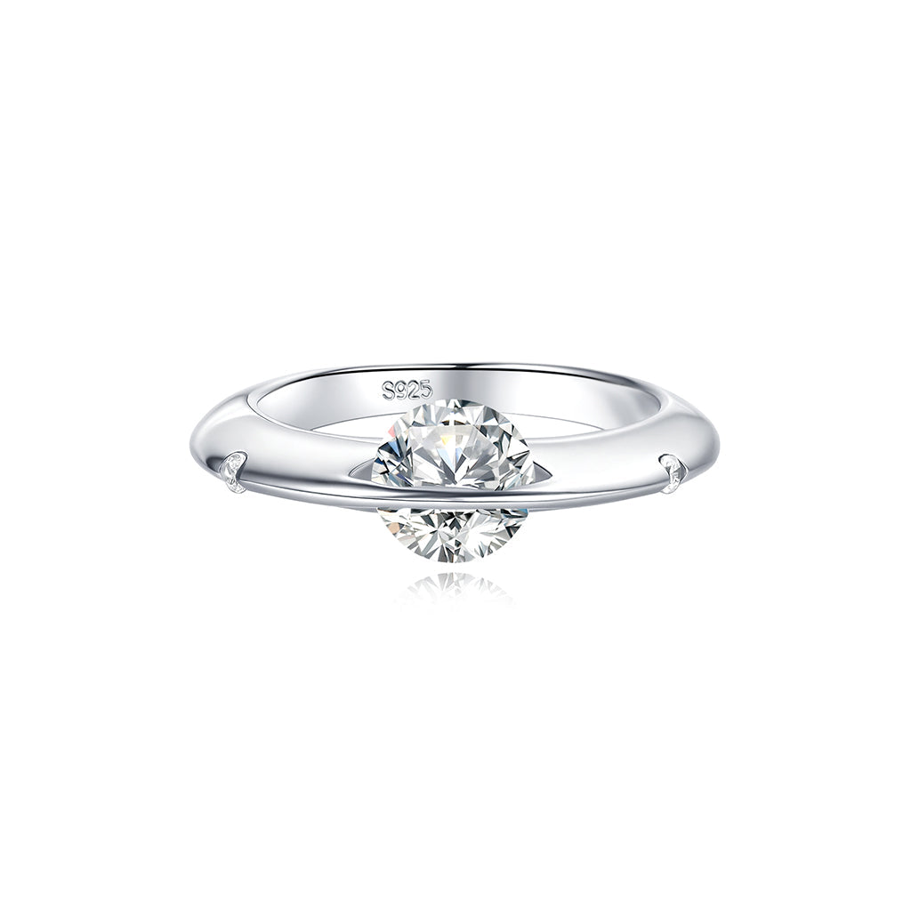 Unisex rotating star ring 925 silver | Adjustable &amp; nickel-free | Brushed or polished | Gift for every day