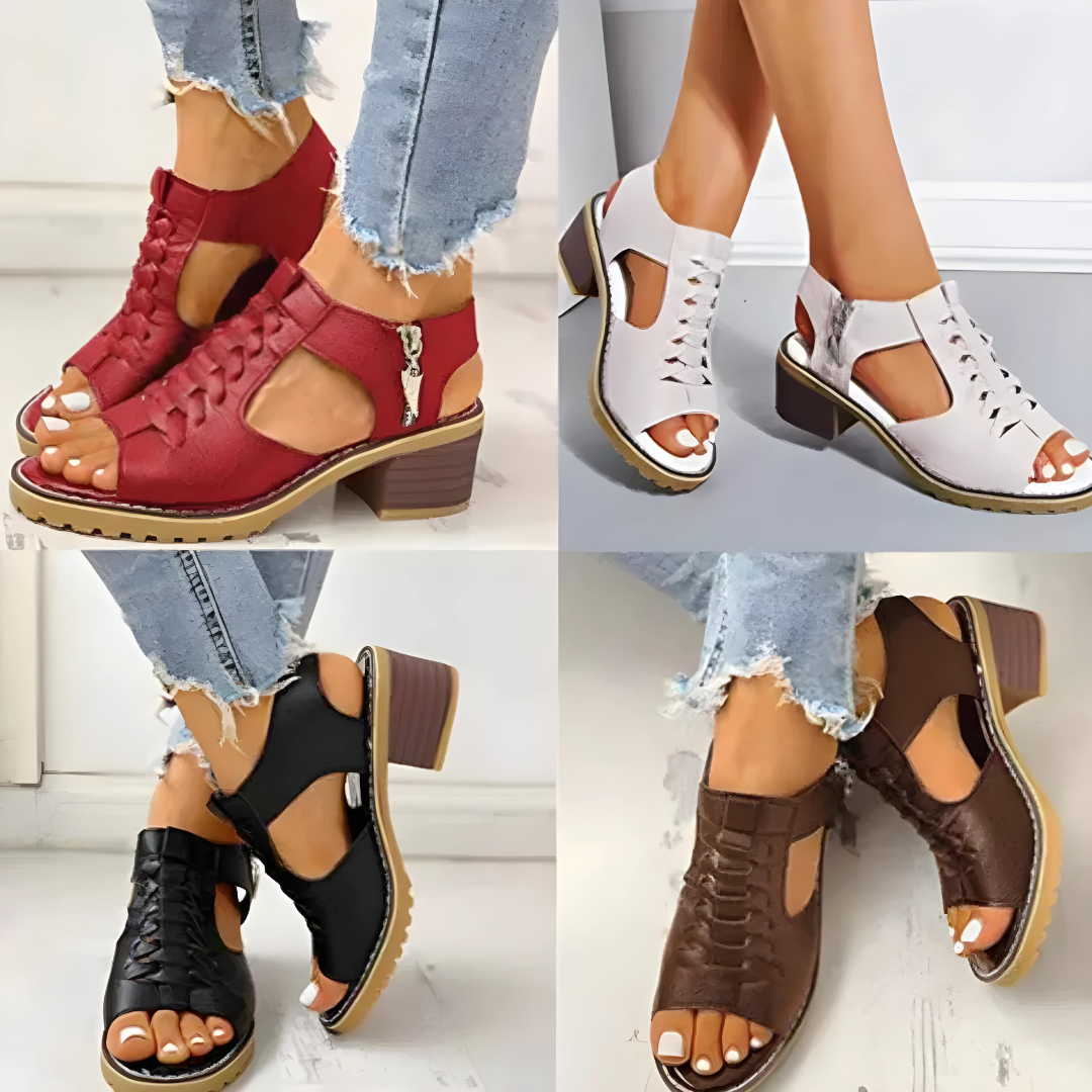 Sandali eleganti da donna con design peep-toe