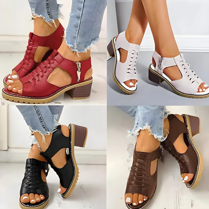 Sandali eleganti da donna con design peep-toe