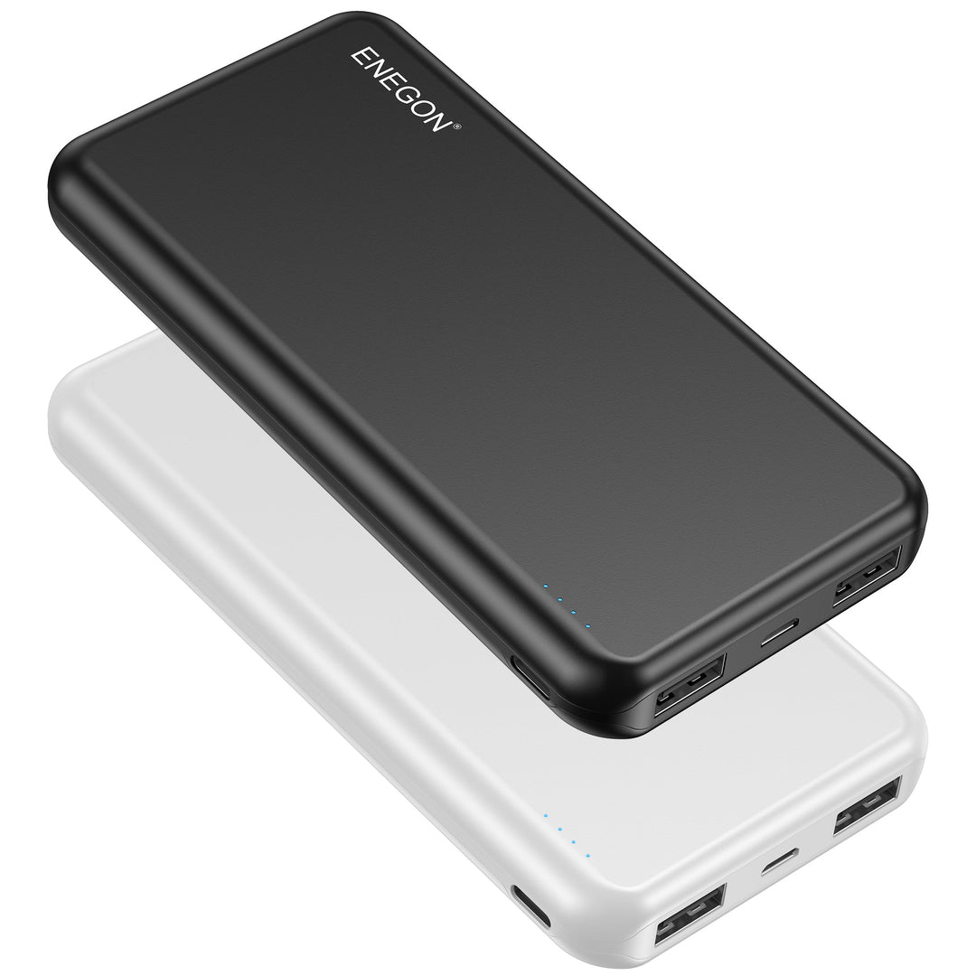 Powerbank | 10000 mAh 2er-Pack mit Dual-USB für Smartphone und Tablet