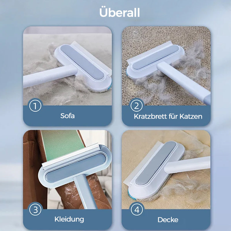 Tierhaarentferner Bürste doppelseitig | Für Kleidung, Sofa, Teppich &amp; Autositz | Wiederverwendbar, fusselfrei | Mikroborsten