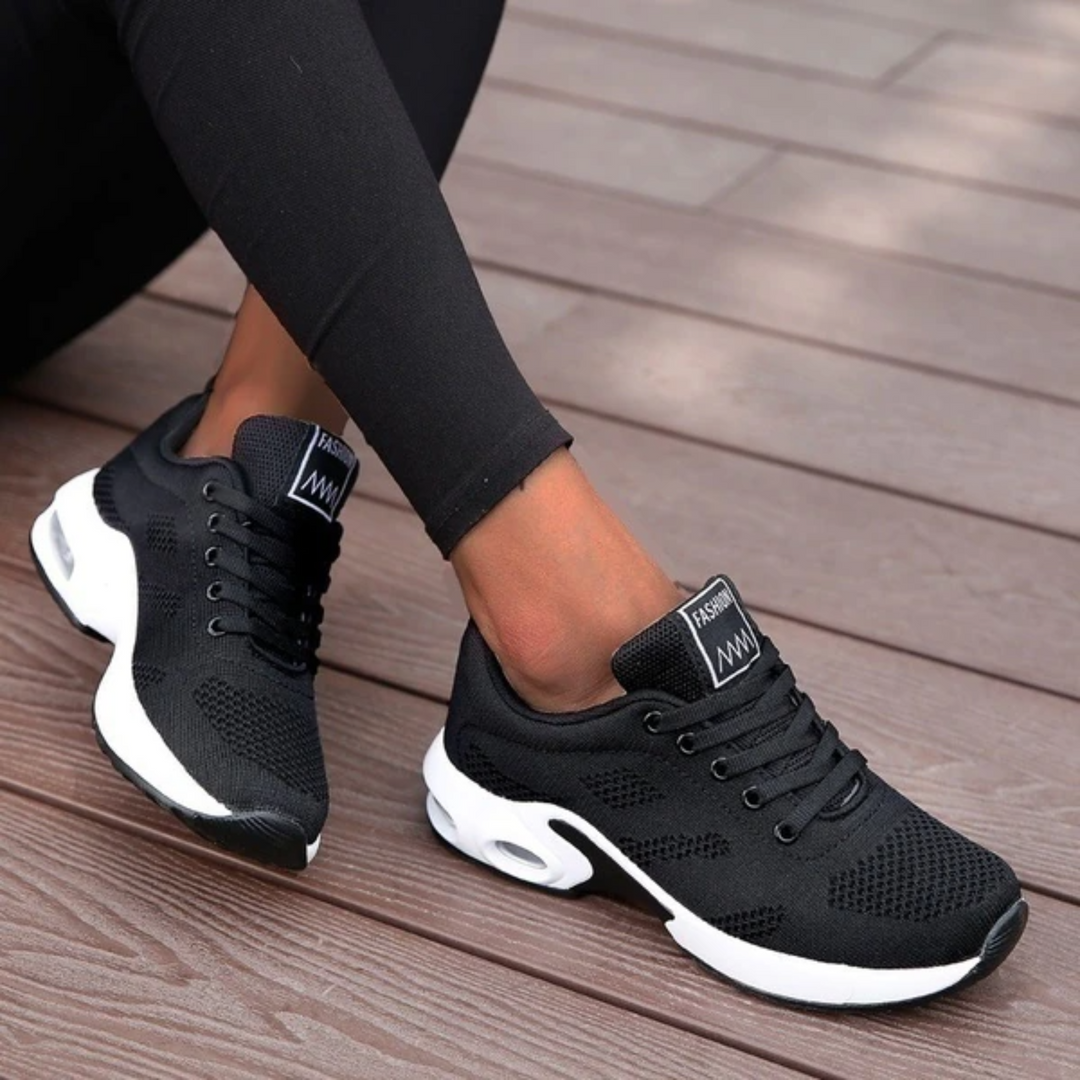 Damen Orthopädische Sneaker mit Mesh | Leicht &amp; atmungsaktiv | Stoßdämpfung &amp; ergonomische Sohle | Für Alltag &amp; Sport