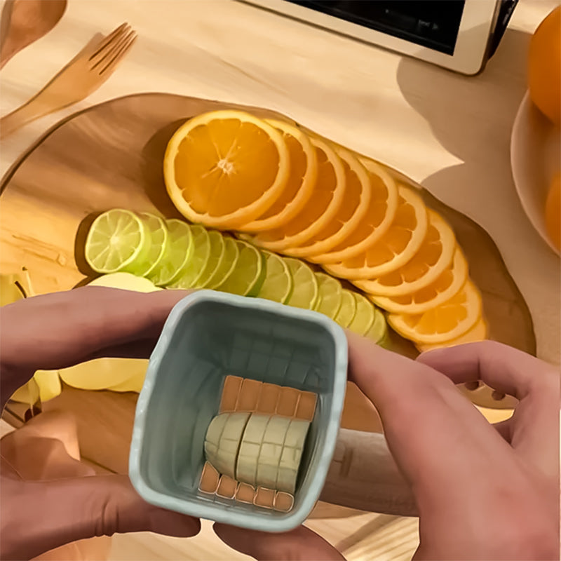 SchnitteBecher™ Lebensmittel mühelos schneiden