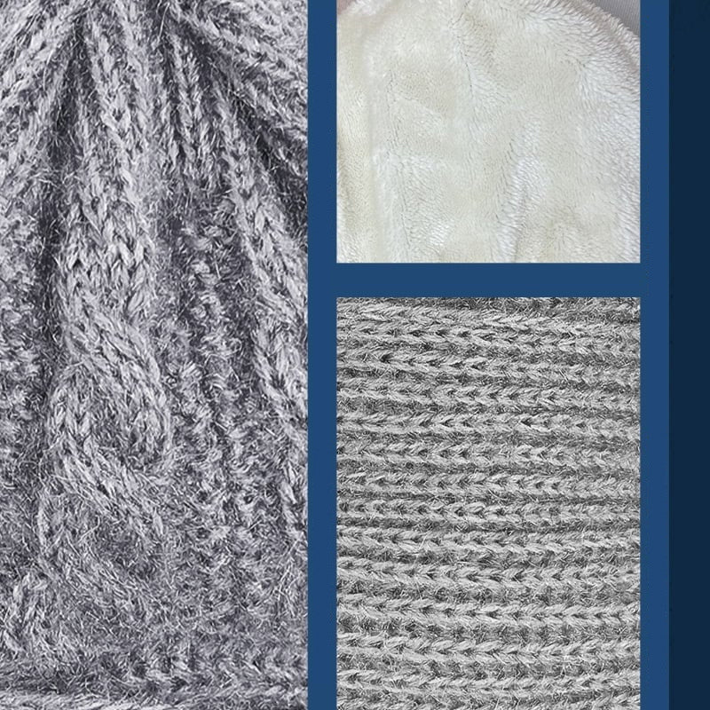 Damen Winterset | Warme Mütze mit passendem Schal aus weichem Polyester