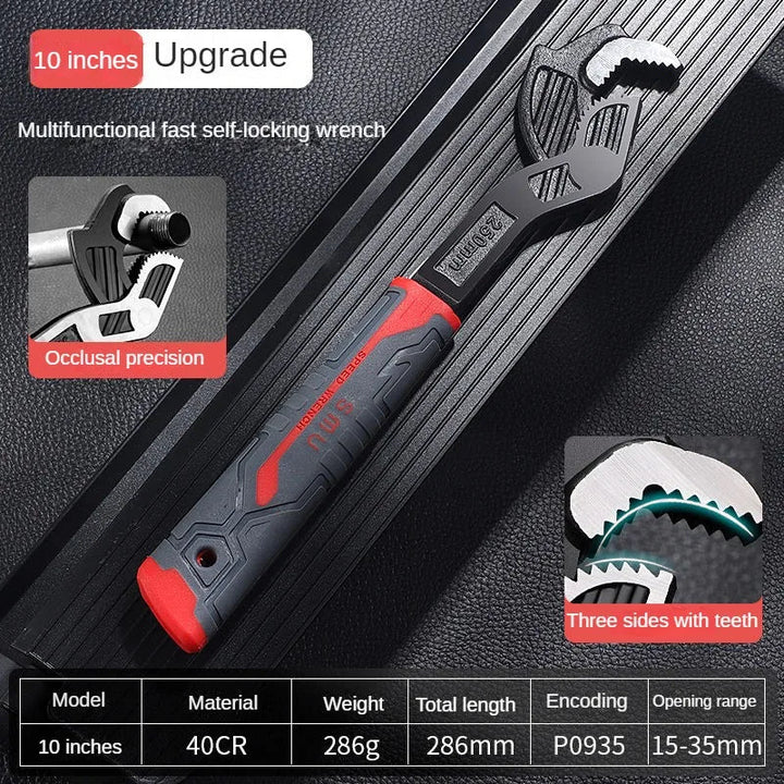 Universal-kiintoavain MultiGrip Pro | Itseään säätävä ruuveille &amp; muttereille | Liukumaton kahva, kromi-vanadiiniteräs, 1+1 ilmainen