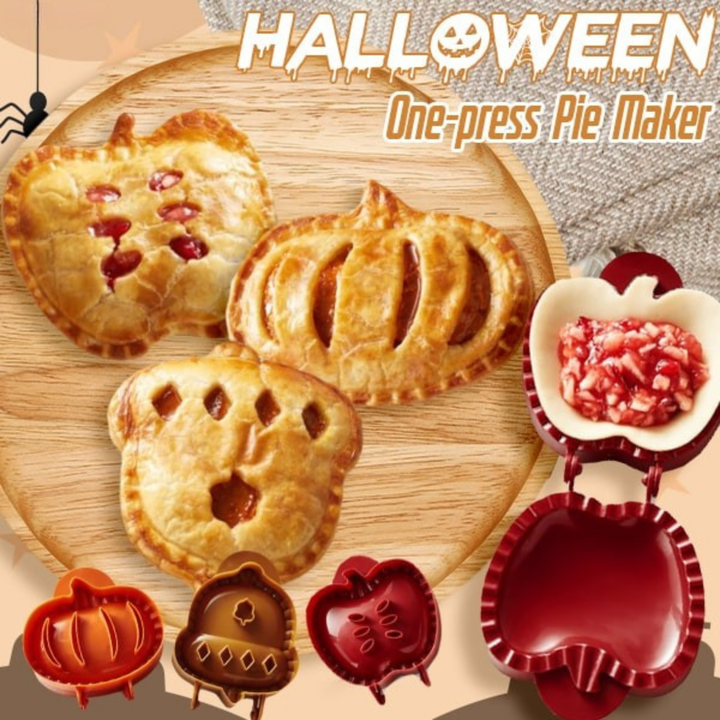 Mini-Pie-Former für Halloween &amp; Herbst | Ausstechen, Füllen &amp; Verschließen in einem Schritt | BPA-freies ABS | Kürbis-, Apfel- &amp; Eichel-Design