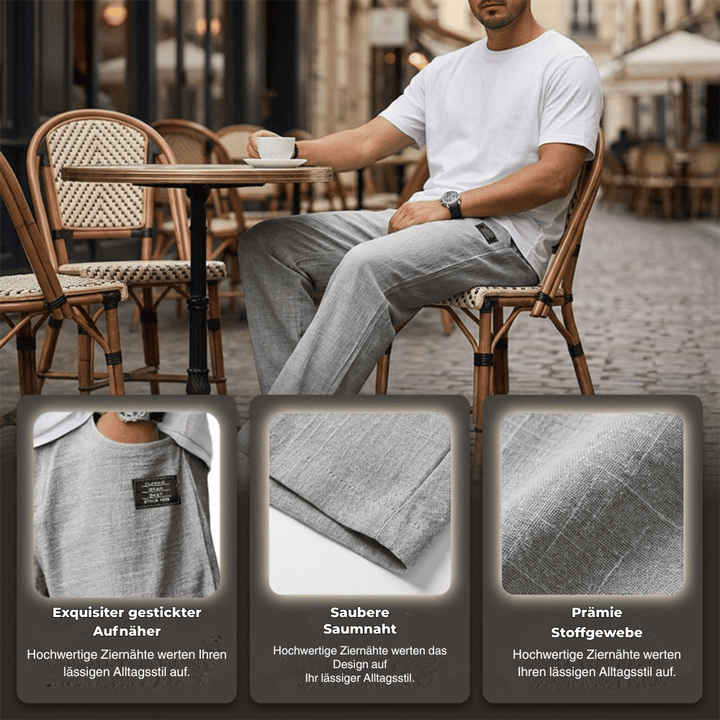 Herren Sommerhose | Luftige Freizeithose mit lockerem Schnitt und tiefen Seitentaschen für warme Tage