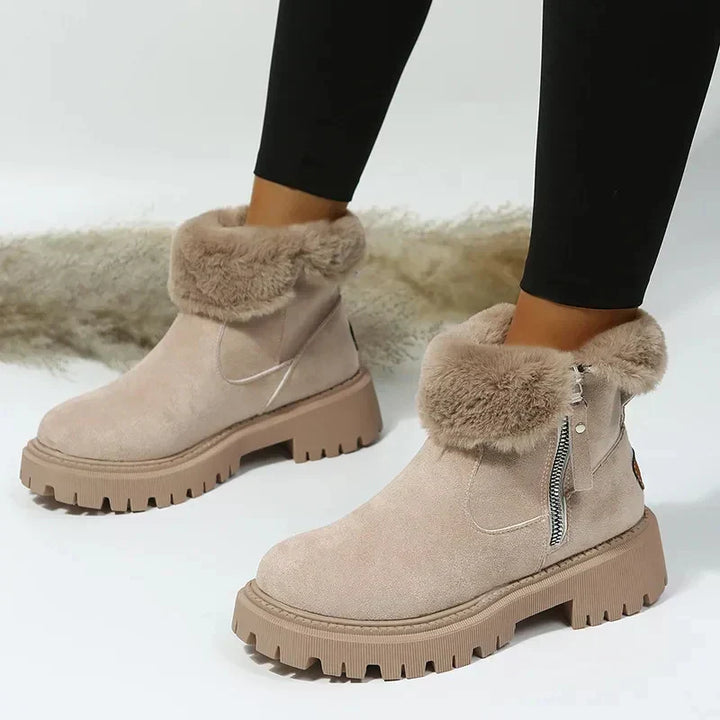 Damen Winterstiefel warm und bequem | Leicht anzuziehende Stiefel mit stützendem Tragegefühl für Alltag und Spaziergänge