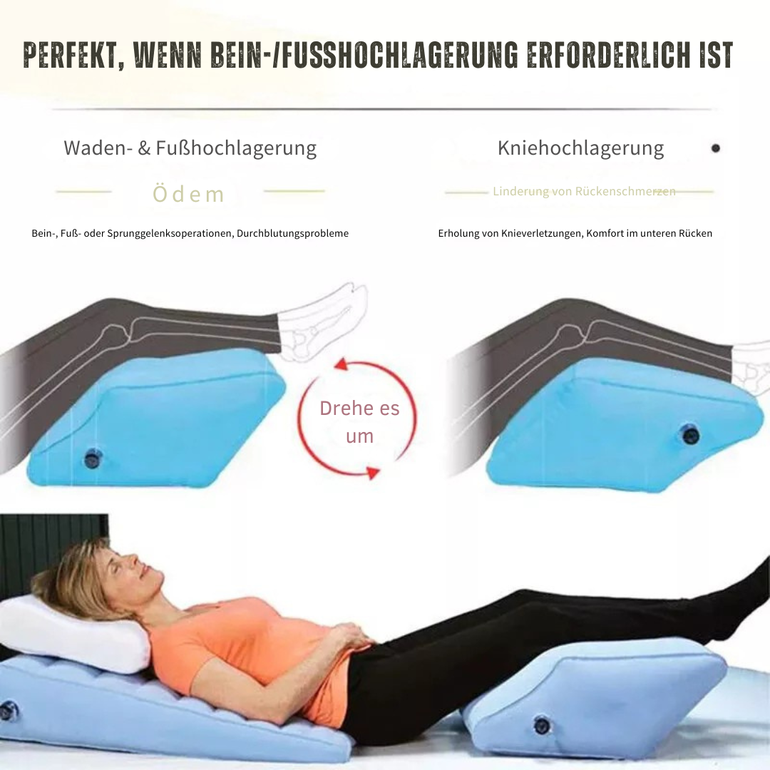 Ergonominen laskimotyyny | Jalkatuki mukavuuteen &amp; kipujen lievitykseen | 45° kallistus
