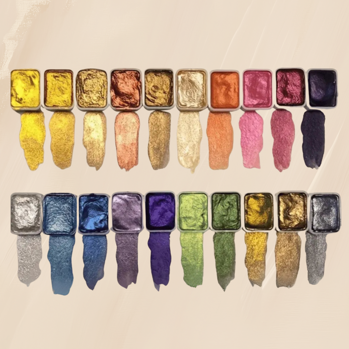 Set acquerelli Artisyn | Kit completo di acquerelli con 48 colori + pennelli | Scatola metallica compatta | Per principianti e illustrazioni