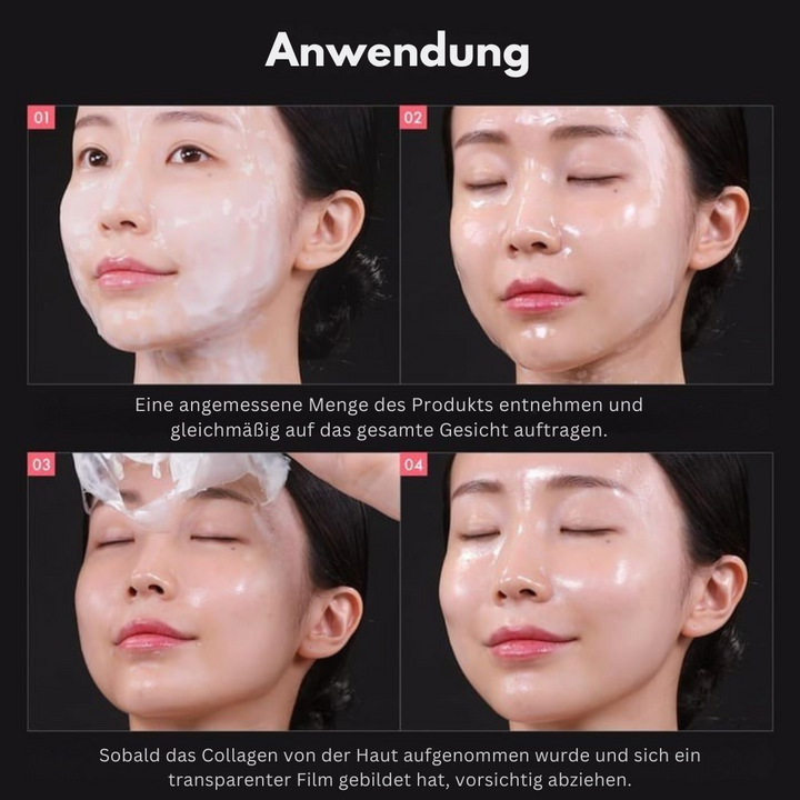 Kollagen Crememaske fürs Gesicht | Feuchtigkeit &amp; Glow-Effekt | Pflegend, glättend &amp; „Glasskin“-Finish, K-Beauty inspiriert