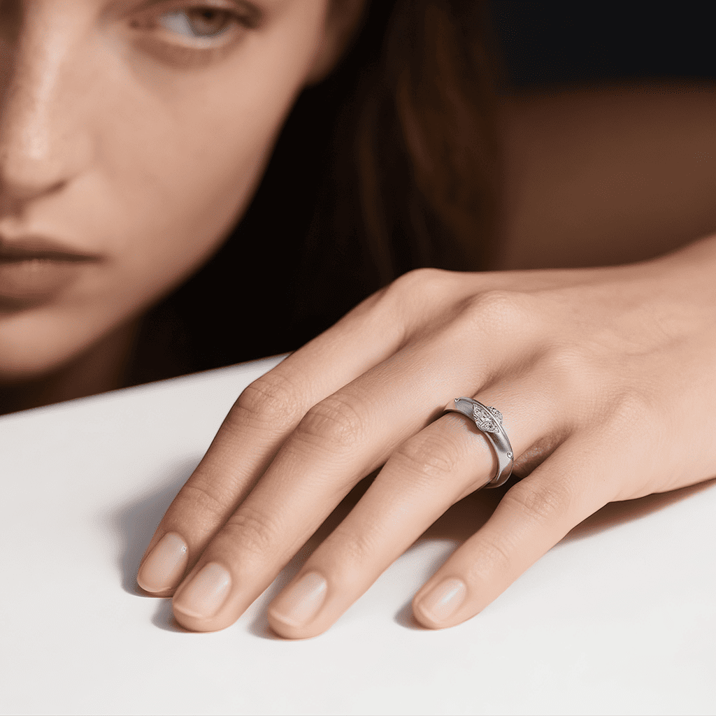Unisex rotating star ring 925 silver | Adjustable &amp; nickel-free | Brushed or polished | Gift for every day