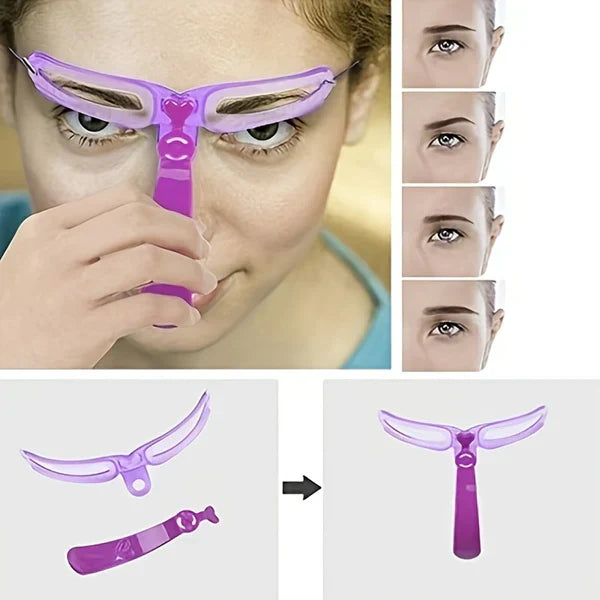 Guide précis pour sourcils | 8 formes pour des contours impeccables | Gain de temps &amp; qualité salon à la maison | Outil de coiffage ergonomique et polyvalent