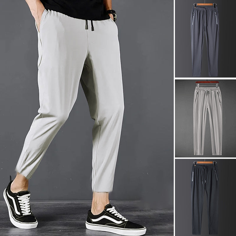 Schnelltrocknende Freizeithose | Stretchhose mit Reißverschlusstaschen und UV-Schutz