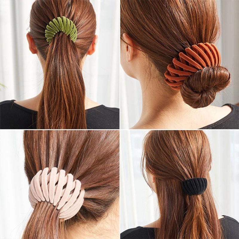 Clip per capelli da donna per chignon veloce e mezza raccolta | Soft-touch senza dolore al cuoio capelluto | Tenuta forte per capelli fini/spessi | 10×2,5 cm