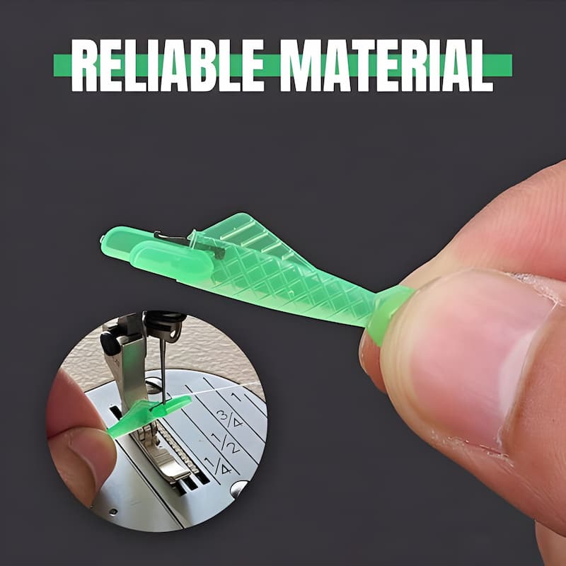 Threader sewing machine tool | Quick needle threading with built-in blade | Compact clip-on design | For fast sewing