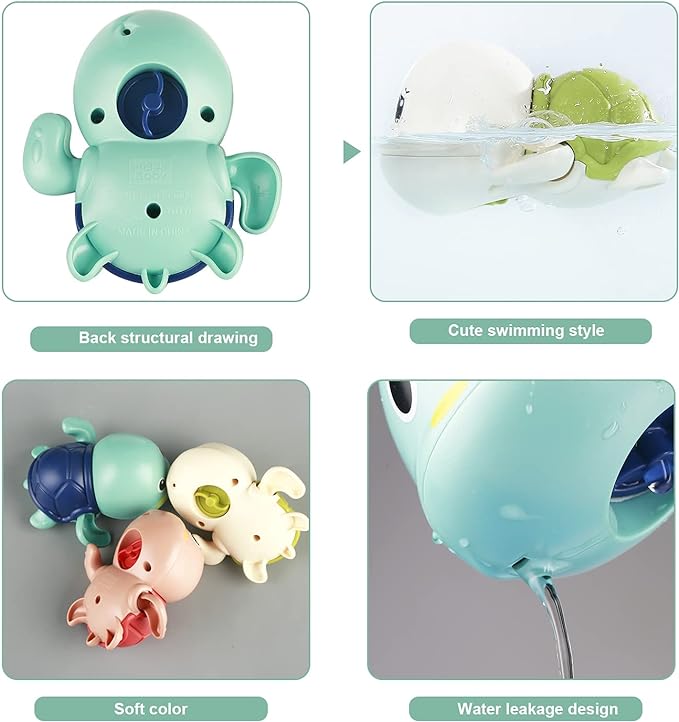 TinyTide - Interaktives Schildkröten-Badespielzeug-Set