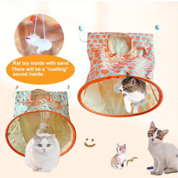 Divertimento infinito Borsa tunnel portatile per gatti