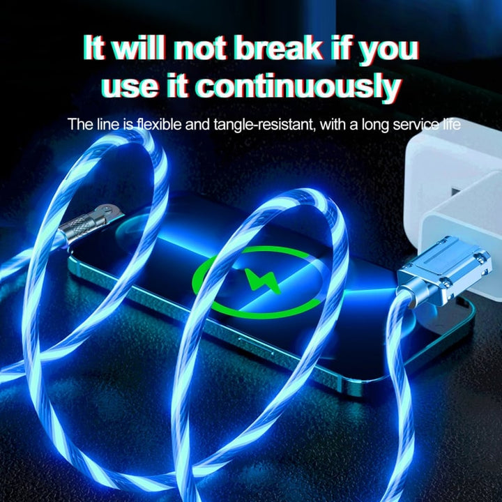 GlowLink - 540° Rotatable Fast Charging Cable with Lighting