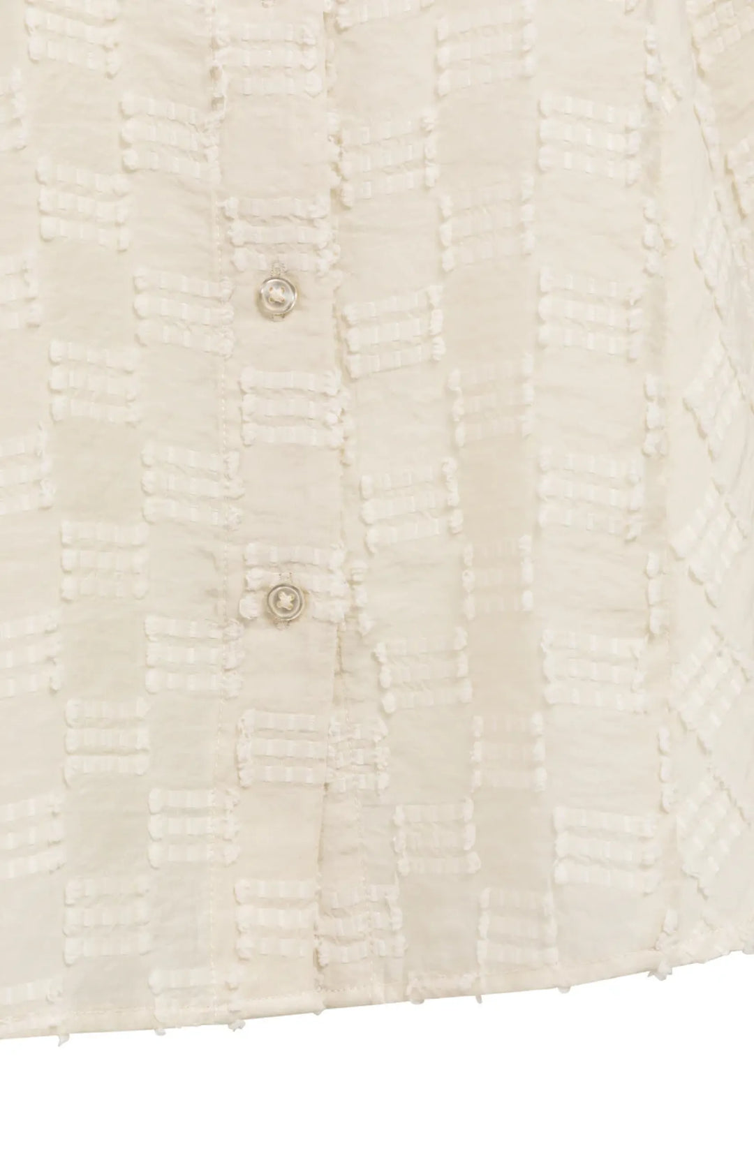 Damen Bluse | Jacquard-Bluse mit kurzen weiten Ärmeln, Kragen und lockerer Passform