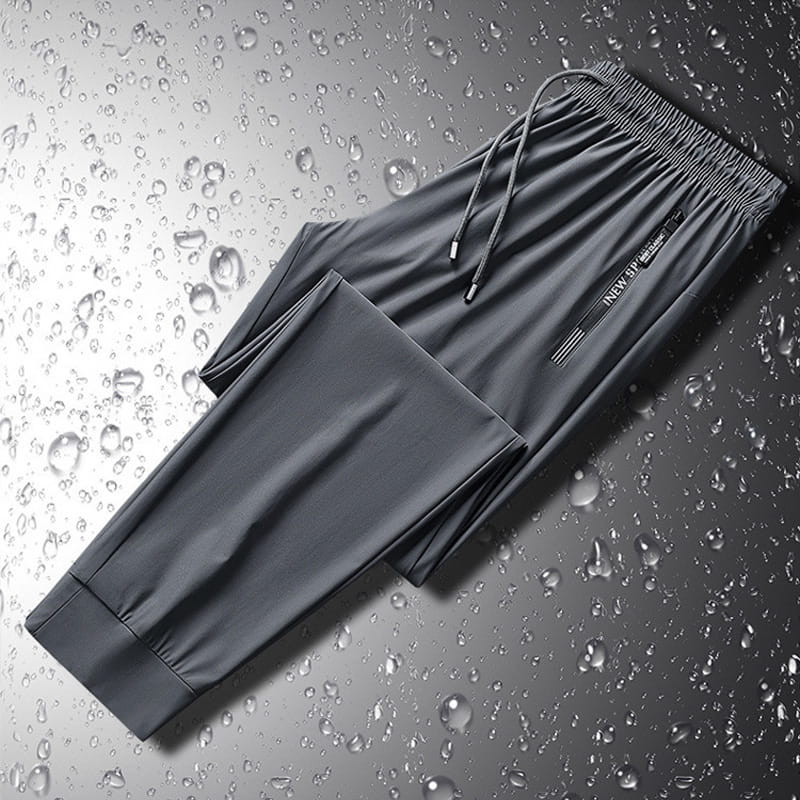 Herren Jogginghose | Schnell trocknende Stretchhose mit Kordelzug und Reißverschlusstaschen für Sport und Alltag