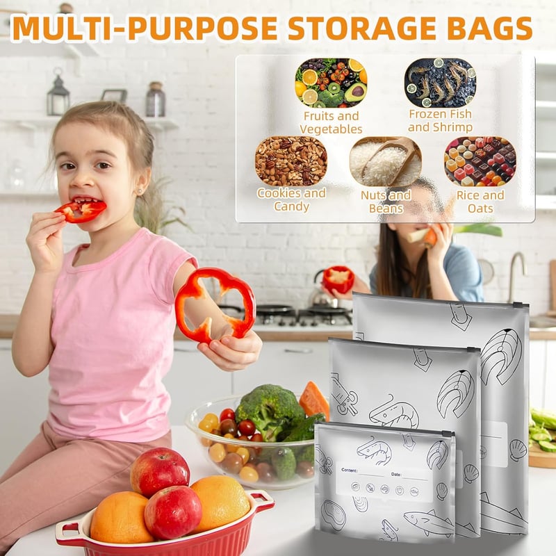 FreshKeep – Sacs de rangement réutilisables en feuille d&