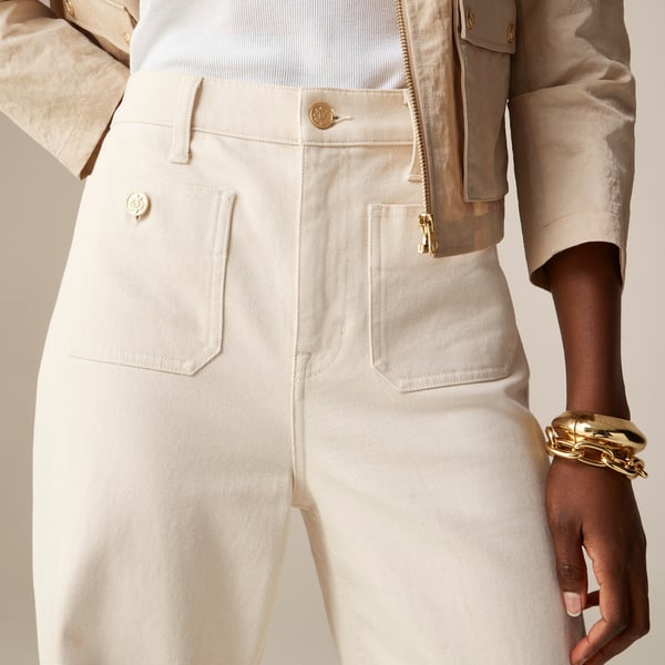 Damen High-Waist Schlaghose aus Stretch-Denim | Figurformend &amp; Beinverlängernd | Weites Bein in Petite, Regular &amp; Tall