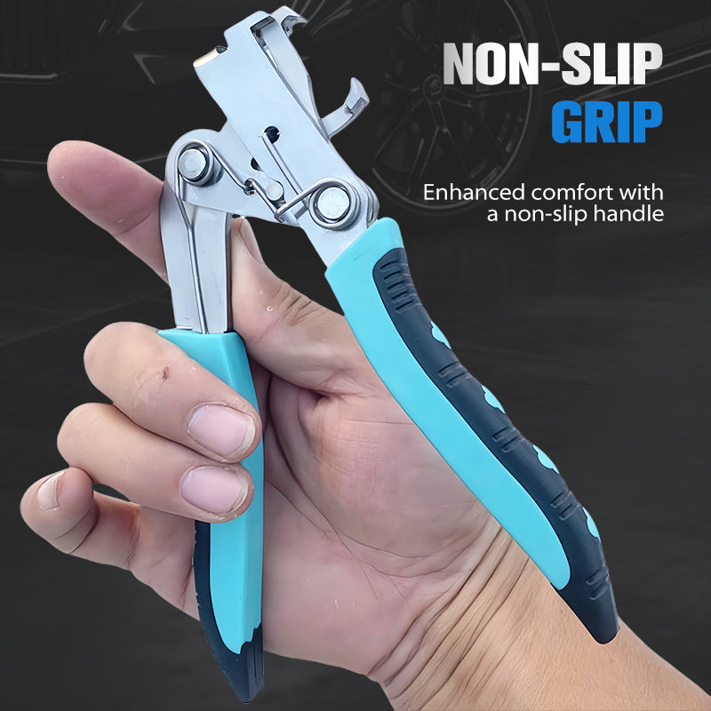 Pince de précision pour clips auto | Retrait sans rayures des clips de garniture | Acier inoxydable, 16,5 cm | Poignée antidérapante