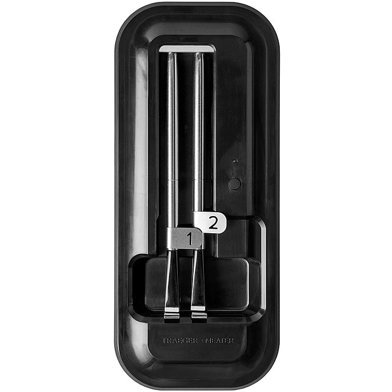Kabelloses Fleischthermometer 2er Set | Bluetooth Grillthermometer mit App-Überwachung, 24 Stunden Akkulaufzeit und Ladestation