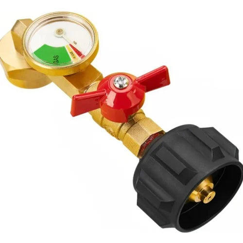 Gasdruckregler mit Manometer | Schnelle Gasstandanzeige | Für Gasflaschen, Grill &amp; Camping