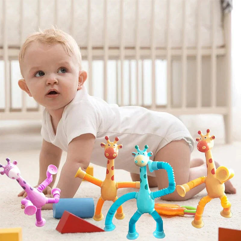 GiraffaStretch – Giocattolo divertente estensibile con ventosa