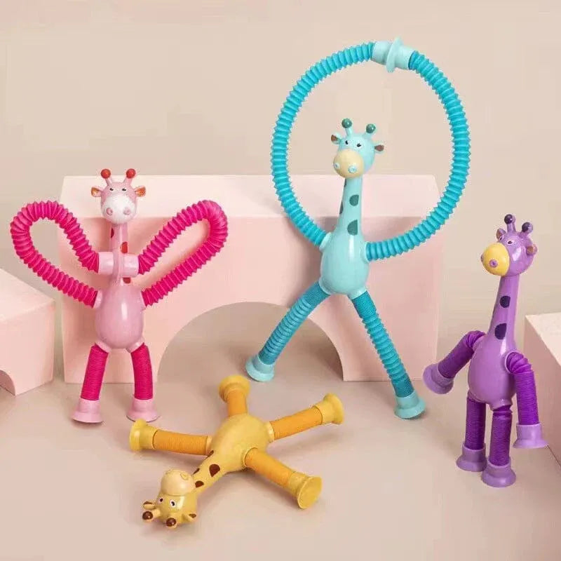 GiraffaStretch – Giocattolo divertente estensibile con ventosa
