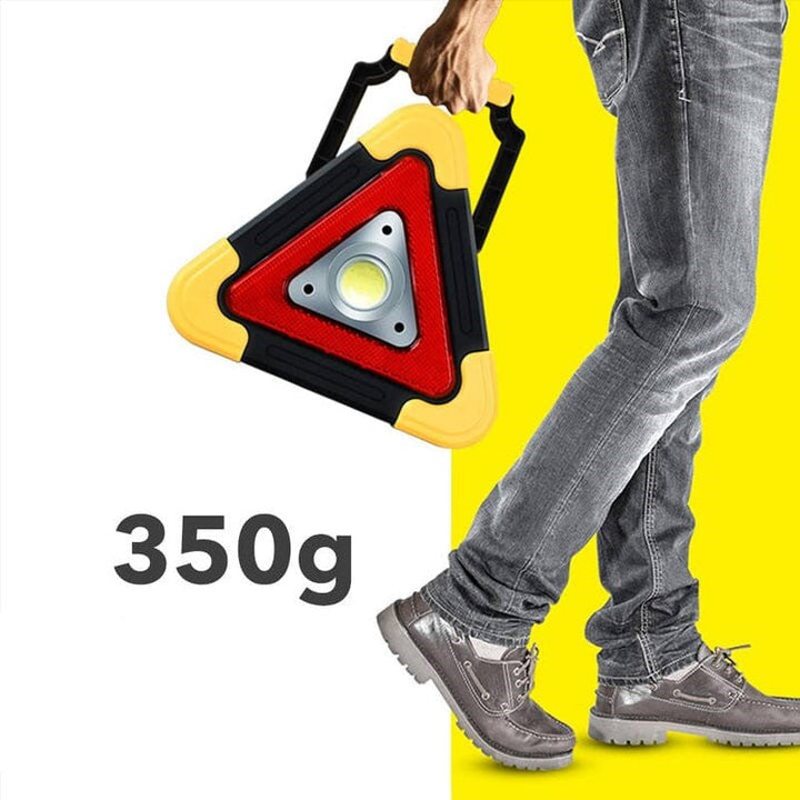 Triangolo di emergenza LED | ricaricabile | power bank da 1800 mAh | 4 modalità di luce