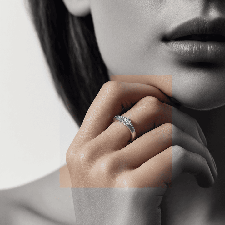 Unisex rotating star ring 925 silver | Adjustable &amp; nickel-free | Brushed or polished | Gift for every day