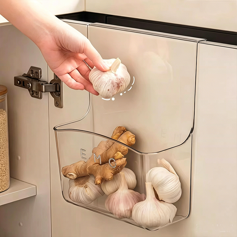 Über-Schranktür Aufbewahrungsbox transparent | Platzsparender Küchen-Organizer zum Einhängen | ClearSpace
