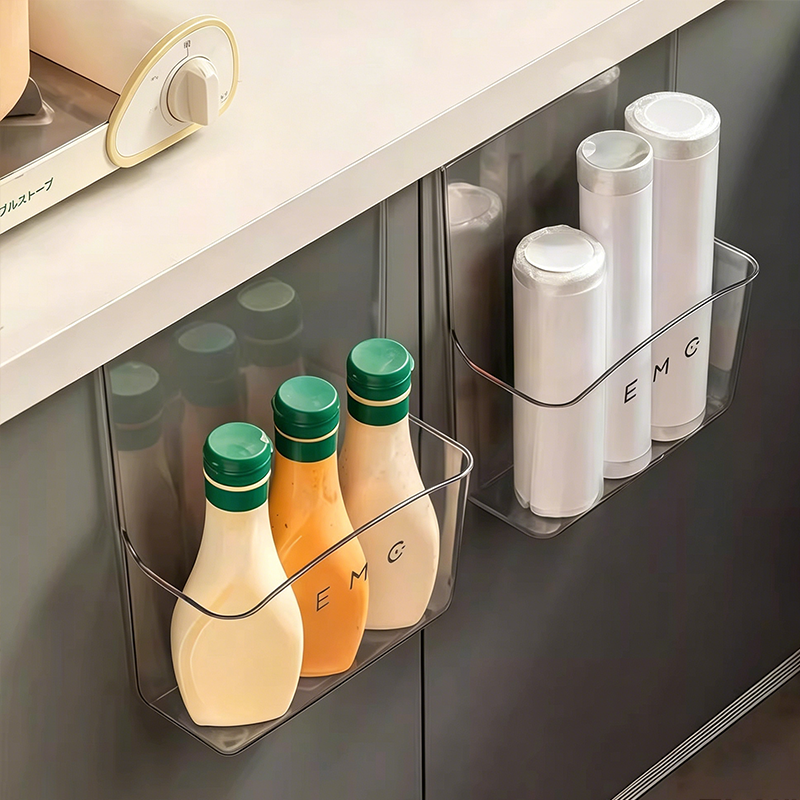 Über-Schranktür Aufbewahrungsbox transparent | Platzsparender Küchen-Organizer zum Einhängen | ClearSpace