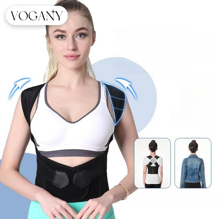 Posture corrector back support | Discreet under clothing &amp; adjustable straps | Supports upright posture, comfortable for everyday use