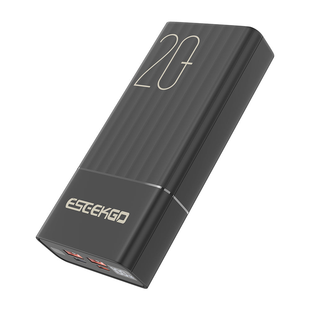 Powerbank | 20.000 mAh mit 22,5 W Schnellladung, Digitalanzeige und 3 Anschlüssen