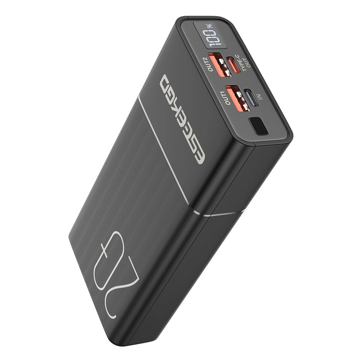 Powerbank | 20.000 mAh mit 22,5 W Schnellladung, Digitalanzeige und 3 Anschlüssen