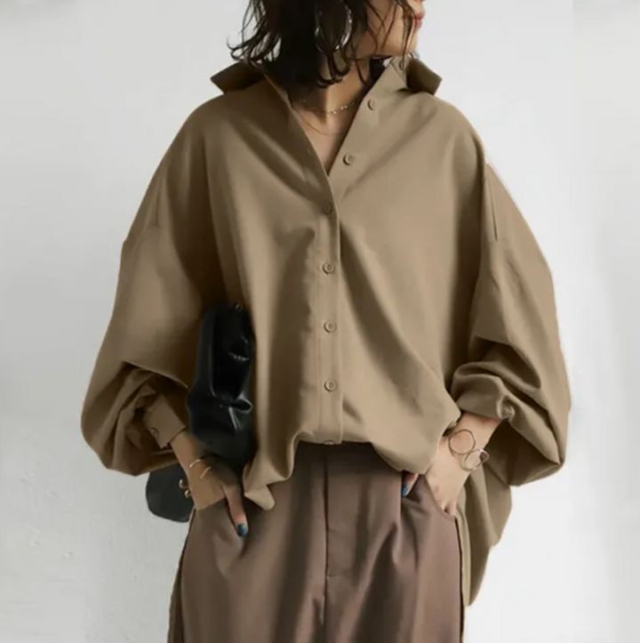Reverina™ – Dámska blúzka s klopami a elegantným strihom