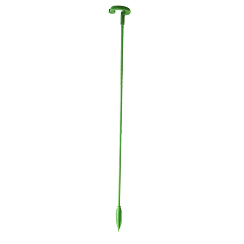 Pflanzenstützen mit Stützring (10er Set) | Gerade Stängel ohne Abknicken | Unauffällig grün, robust &amp; wiederverwendbar | 17–48 cm
