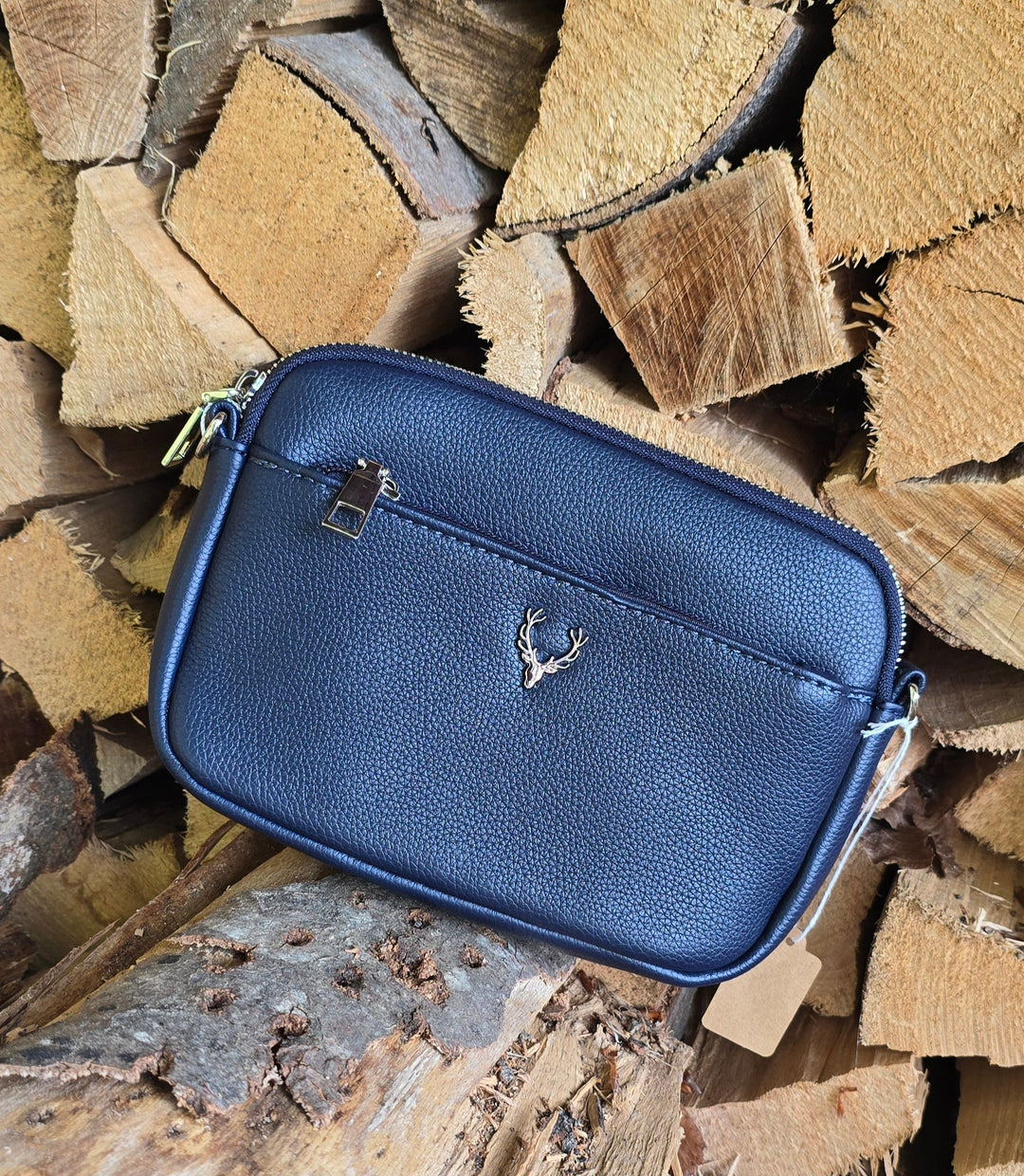 Trachtentasche Damen | Dirndltasche mit Hirschmotiv, Reißverschlussfächern und verstellbarem Schultergurt