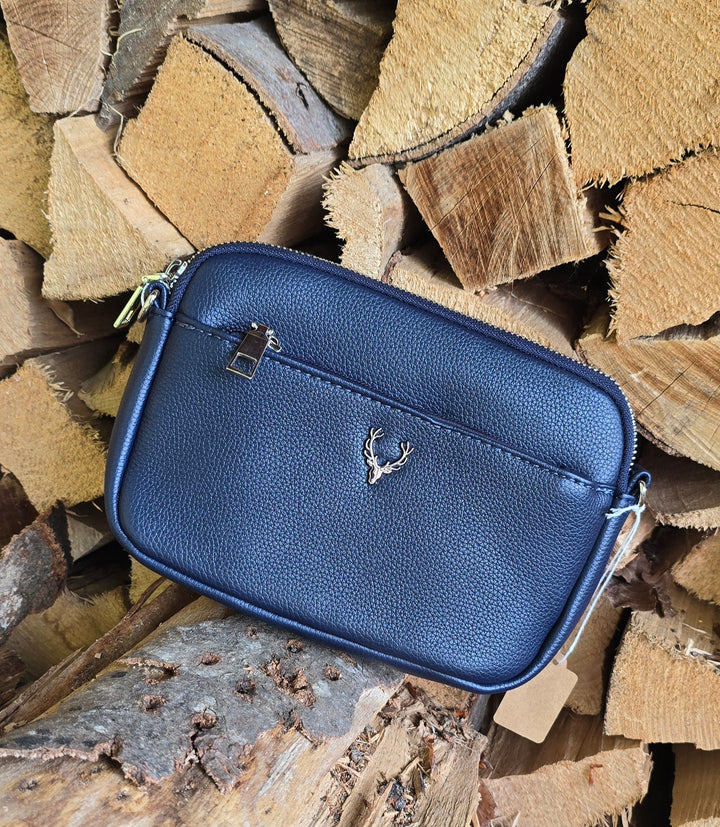 Trachtentasche Damen | Dirndltasche mit Hirschmotiv, Reißverschlussfächern und verstellbarem Schultergurt