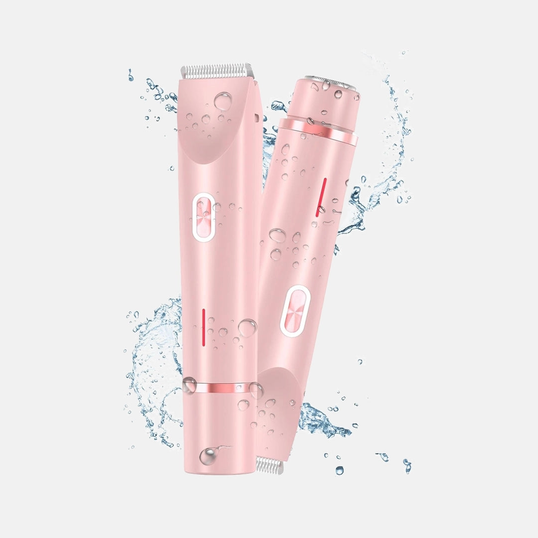 Damen Bikini-Trimmer 2-in-1 | Elektrischer Rasierer für Gesicht &amp; Körper | Schmerzfreie Haarentfernung Nass &amp; Trocken