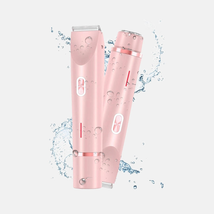 Damen Bikini-Trimmer 2-in-1 | Elektrischer Rasierer für Gesicht &amp; Körper | Schmerzfreie Haarentfernung Nass &amp; Trocken
