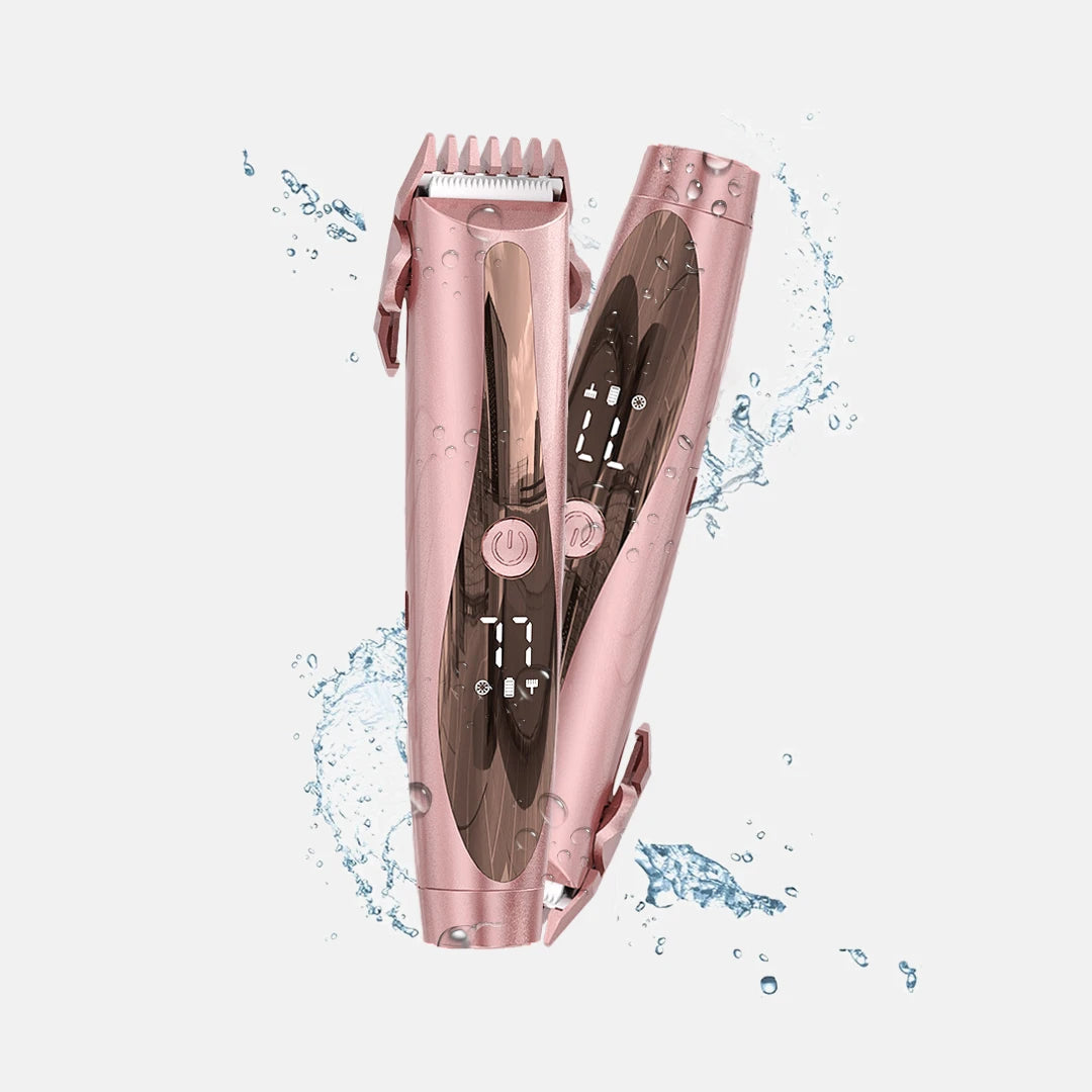 Damen Bikini-Trimmer 2-in-1 | Elektrischer Rasierer für Gesicht &amp; Körper | Schmerzfreie Haarentfernung Nass &amp; Trocken