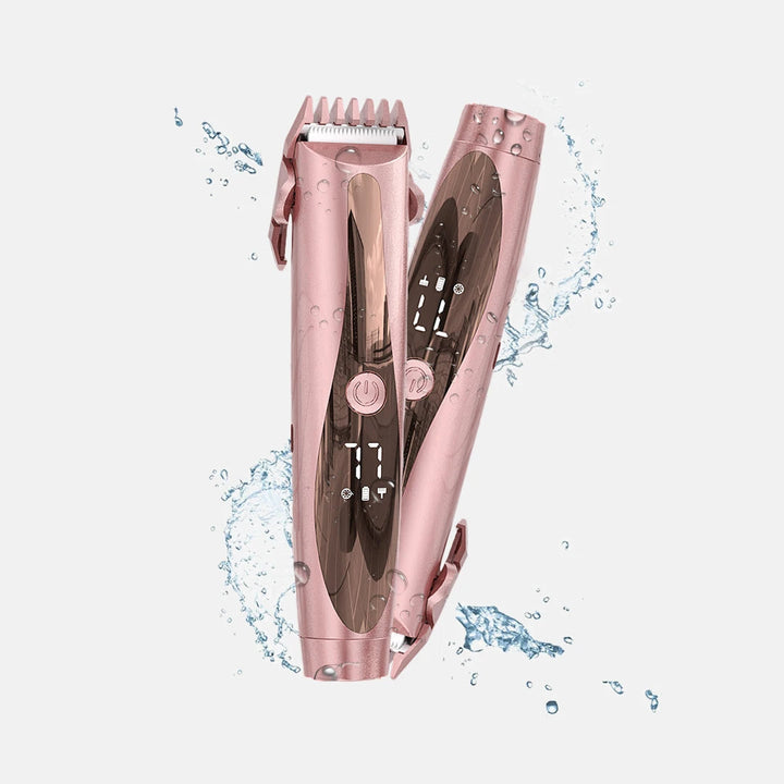 Damen Bikini-Trimmer 2-in-1 | Elektrischer Rasierer für Gesicht &amp; Körper | Schmerzfreie Haarentfernung Nass &amp; Trocken